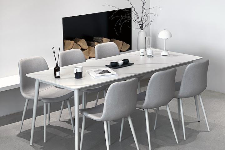 [희망일배송] 델피니 6인용 세라믹식탁세트 의자6개형 1800 / 2colors