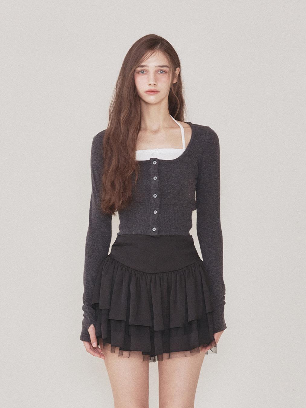 Luna cardigan set (Charcoal)