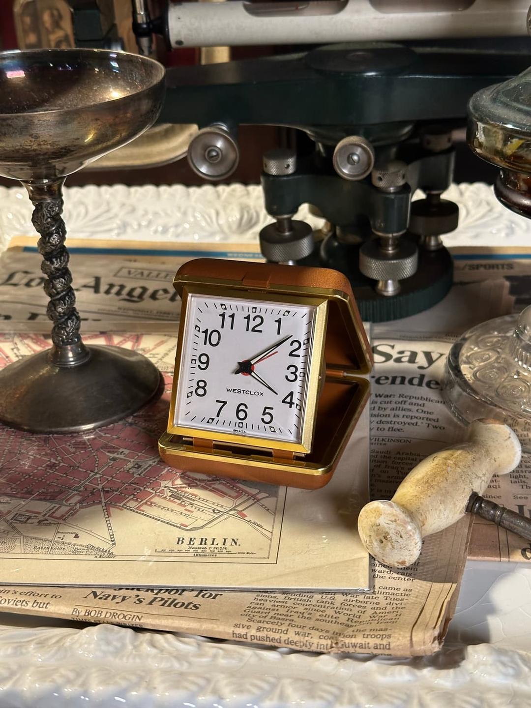 미국 빈티지 Westclox 여행용 폴딩 알람 시계 | 후루츠패밀리