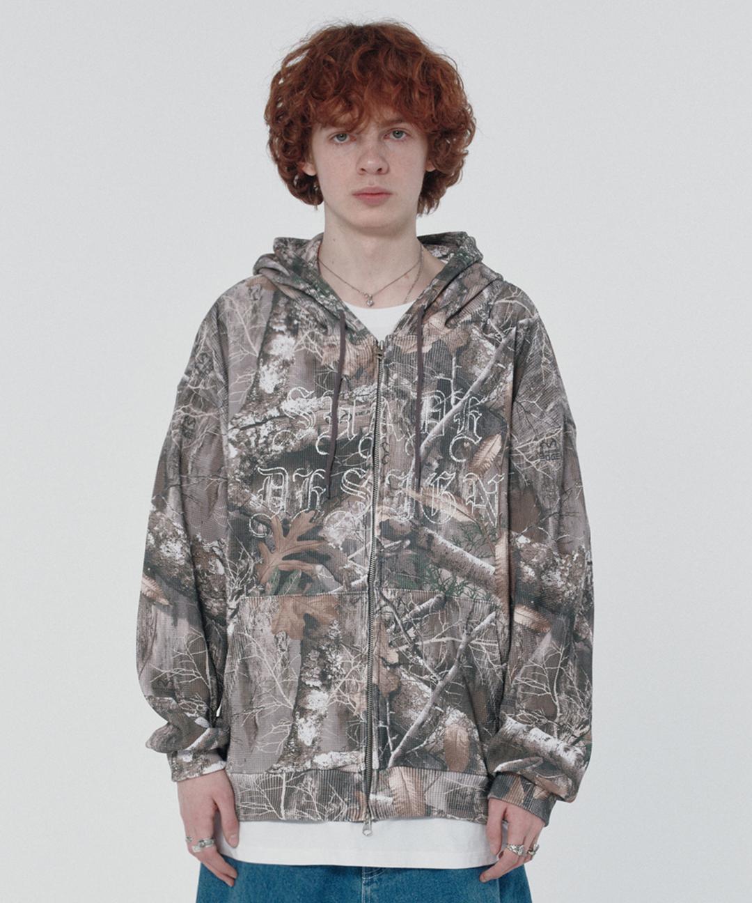 THERMAL CAMO HOOD ZIP UP [TREE CAMO]
