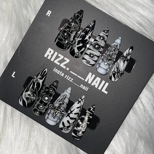 아크로마틱 크로스 네일팁