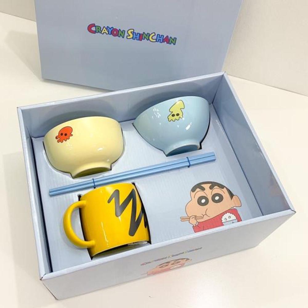 짱구는 못말려 밥그릇 짱구 그릇세트 선물상자 백마박스 도자기 세라믹