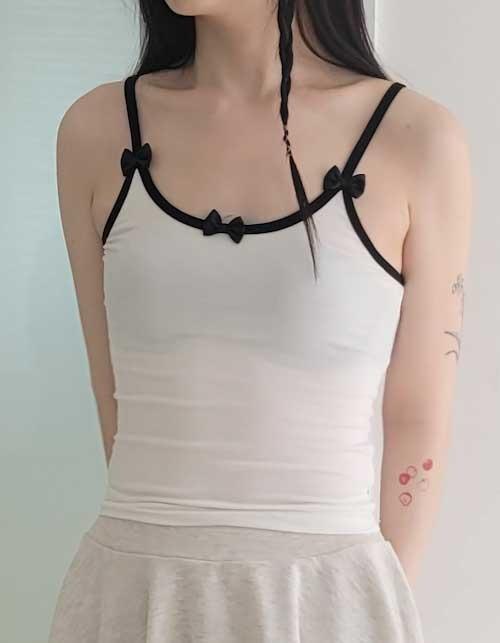 로우키샵 3 ribbon cami top(3 colors)