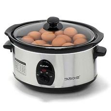 키친아트 라팔 슬로우쿠커 구운계란용기 대용량쿠커 맥반석계란쿠커 4단계온도조절 한약재및탕류조리가능