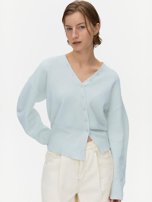 V-Neck Cardigan_LIGHT BLUE