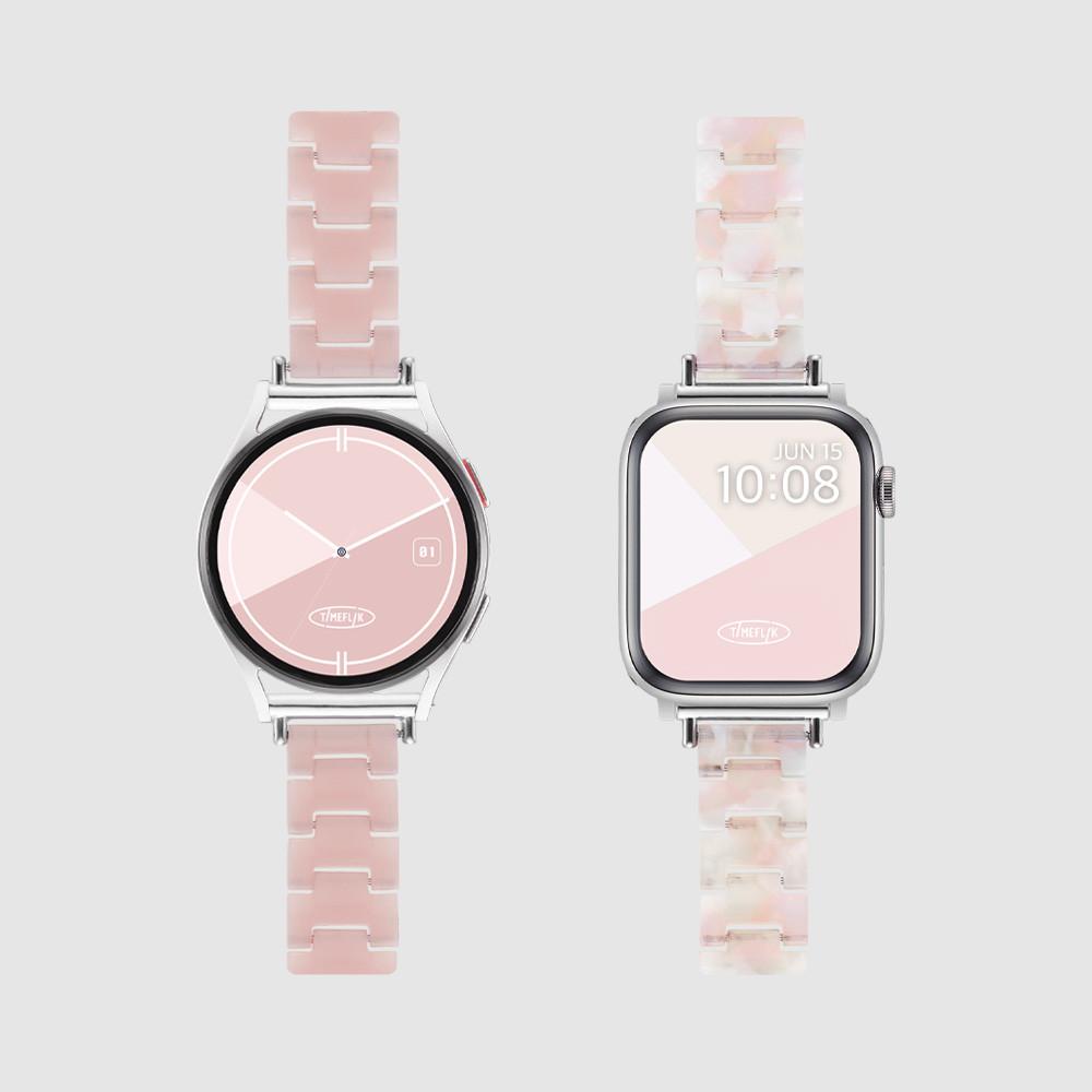 타임플릭 슬림 호마이카 스트랩 애플워치 9 8 7 울트라 SE2 갤럭시 워치6 5 프로 클래식 호환 밴드 : 타임플릭