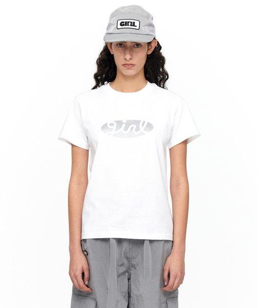 CIRCLE REFLECTIVE TEE white