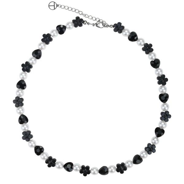 【QUEENIE】 BLACK FLOWER CHOKER