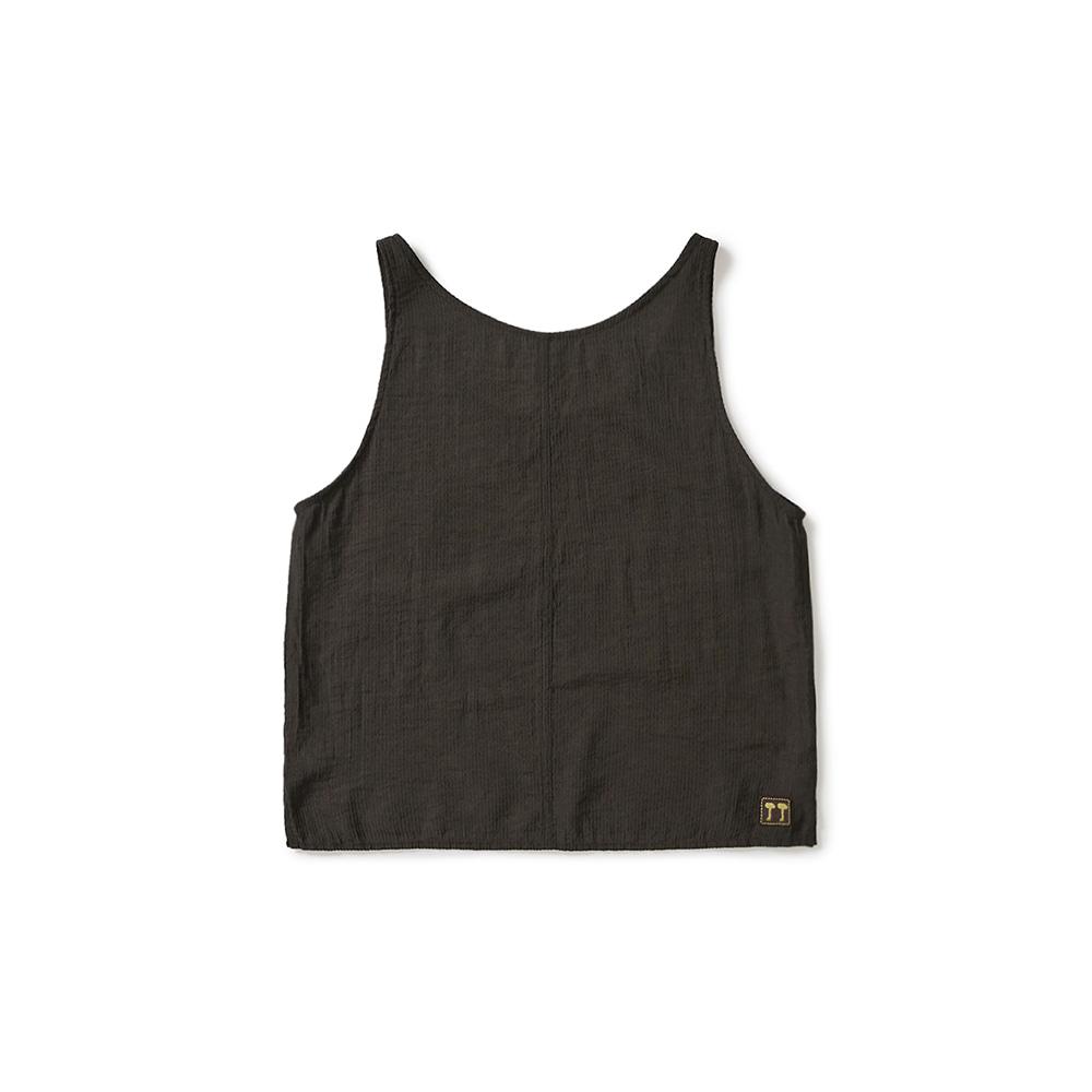 Twin Mushrooms Sleeveless Top / Acorn Brown