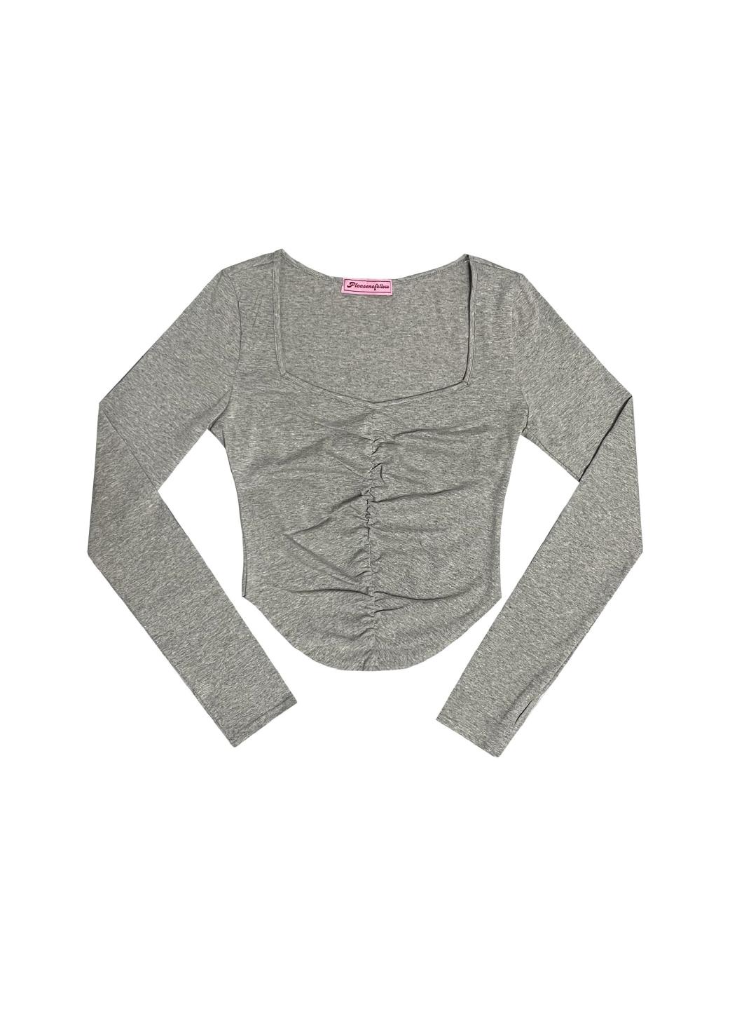 Pleasenofollow made Darlin shirring Long Sleeve top
