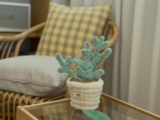 [식물 뜨개 인형] 블루스타펀 고사리 인형