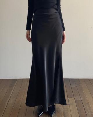 mermaid satin skirt (2color)