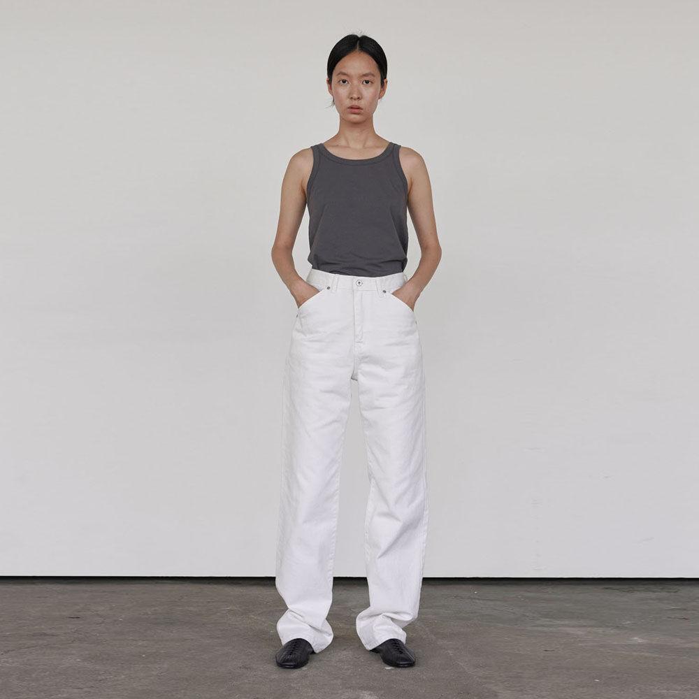 Highrise Denim Pants (White)