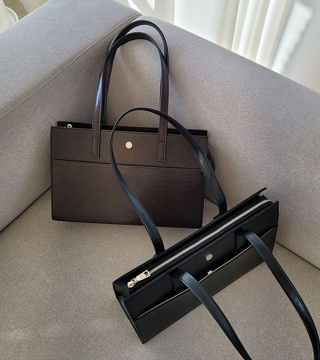 사이클 빅 스퀘어 숄더 바게트 토트 쇼퍼백 아이패드 A4 노트북 가방 6컬러