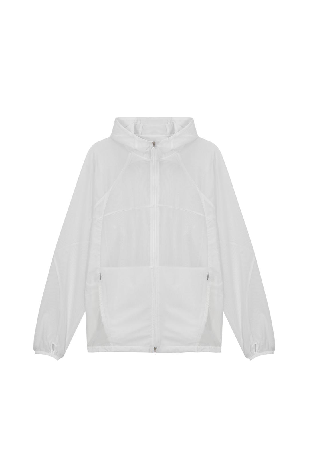 MESH HOOD JACKET - WHITE