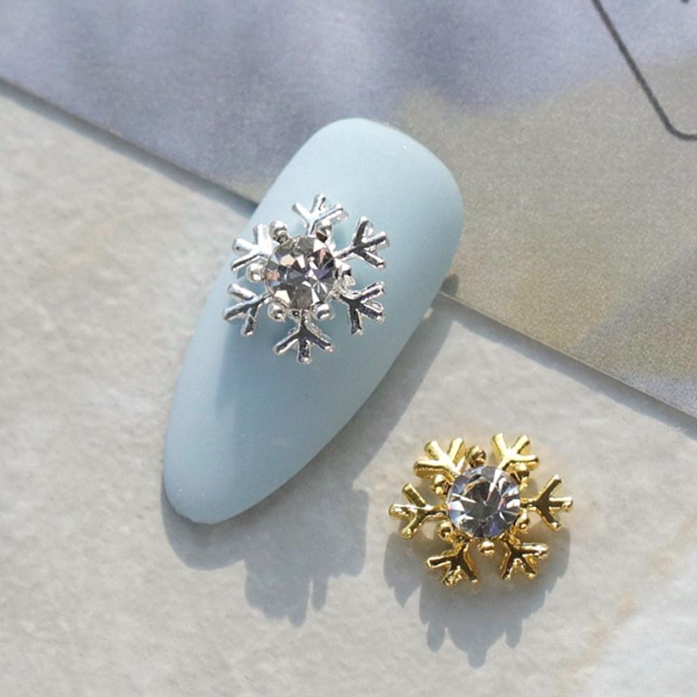 베이직 큐빅 눈꽃 네일파츠 2개입 (크리스마스 연말네일) 셀프 네일아트재료