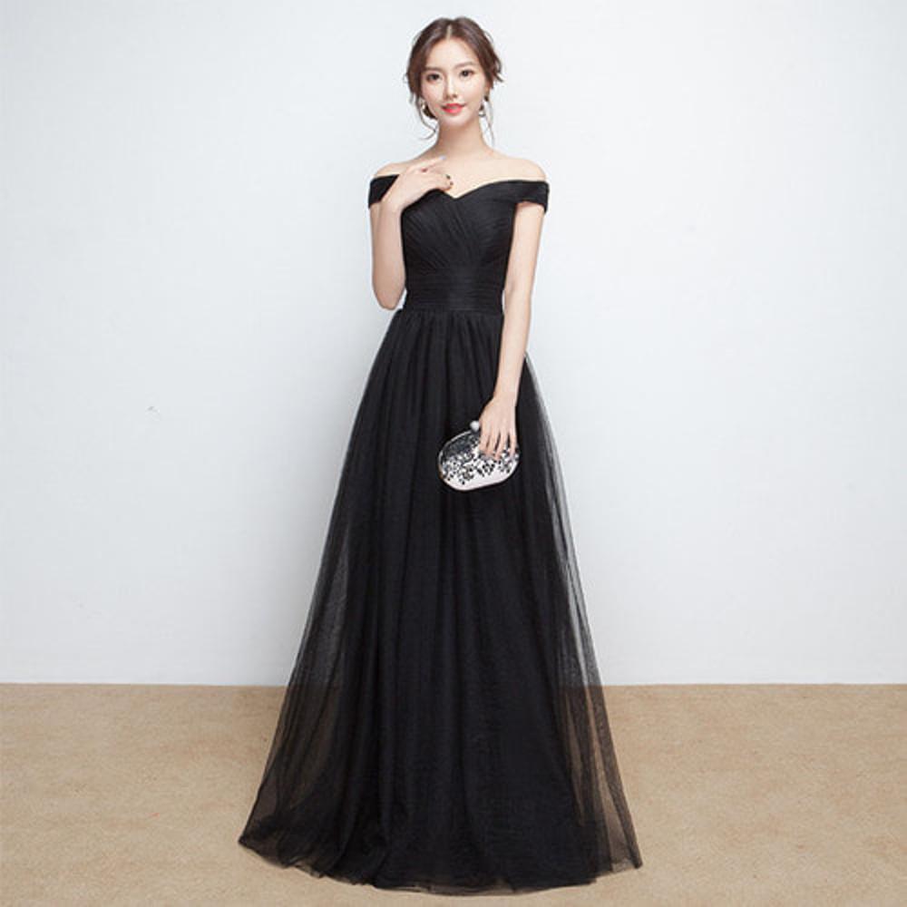 디뮤어 오프숄더 블랙 웨딩드레스 대여 스튜디오 촬영 제주스냅 유색드레스 졸업사진컨셉