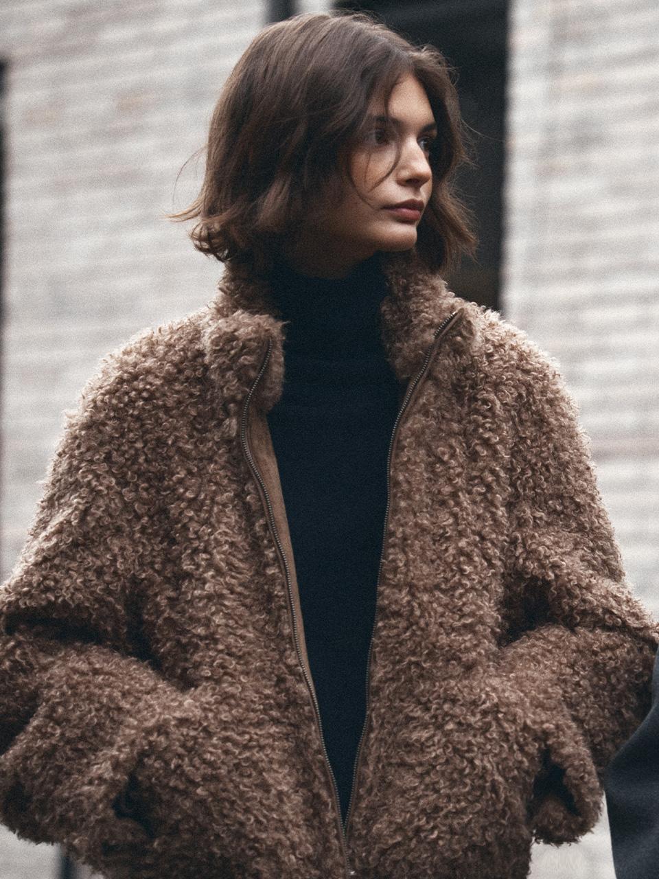 BEAR-Y FAUX FUR JUMPER [LIGHT GREY][MOCHA]