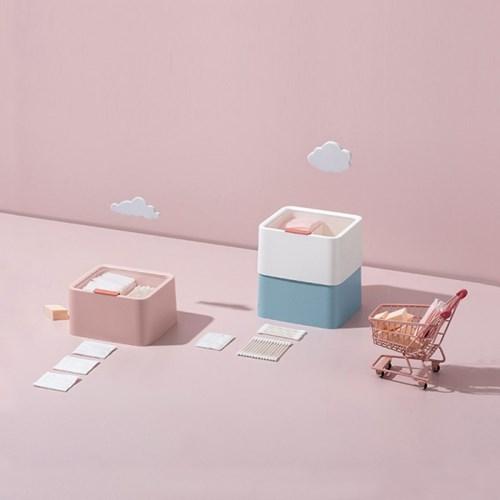 화장솜 면봉 뷰티소품 수납정리함 코튼박스