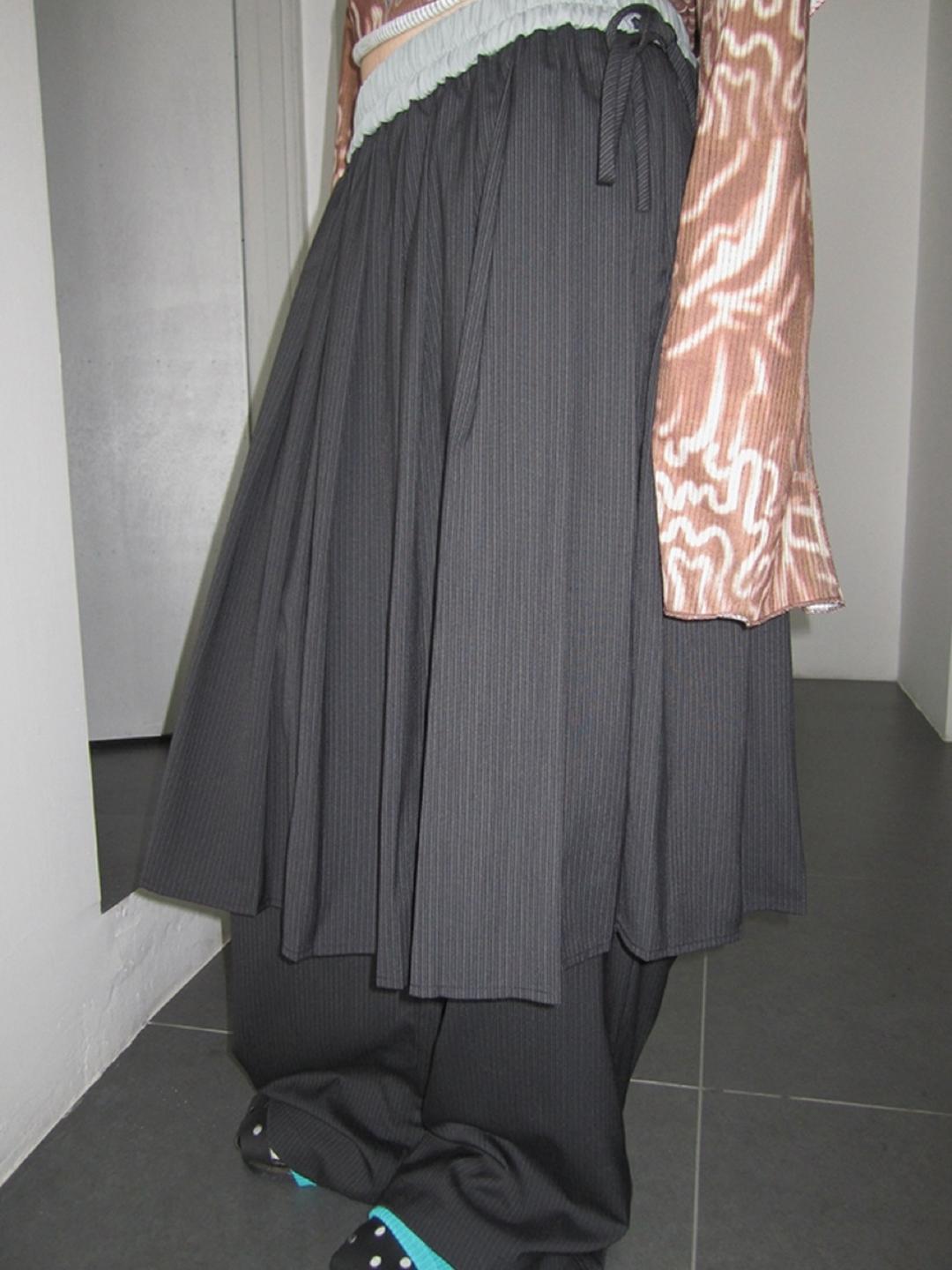 3months Niche Stripe Skirt Pants