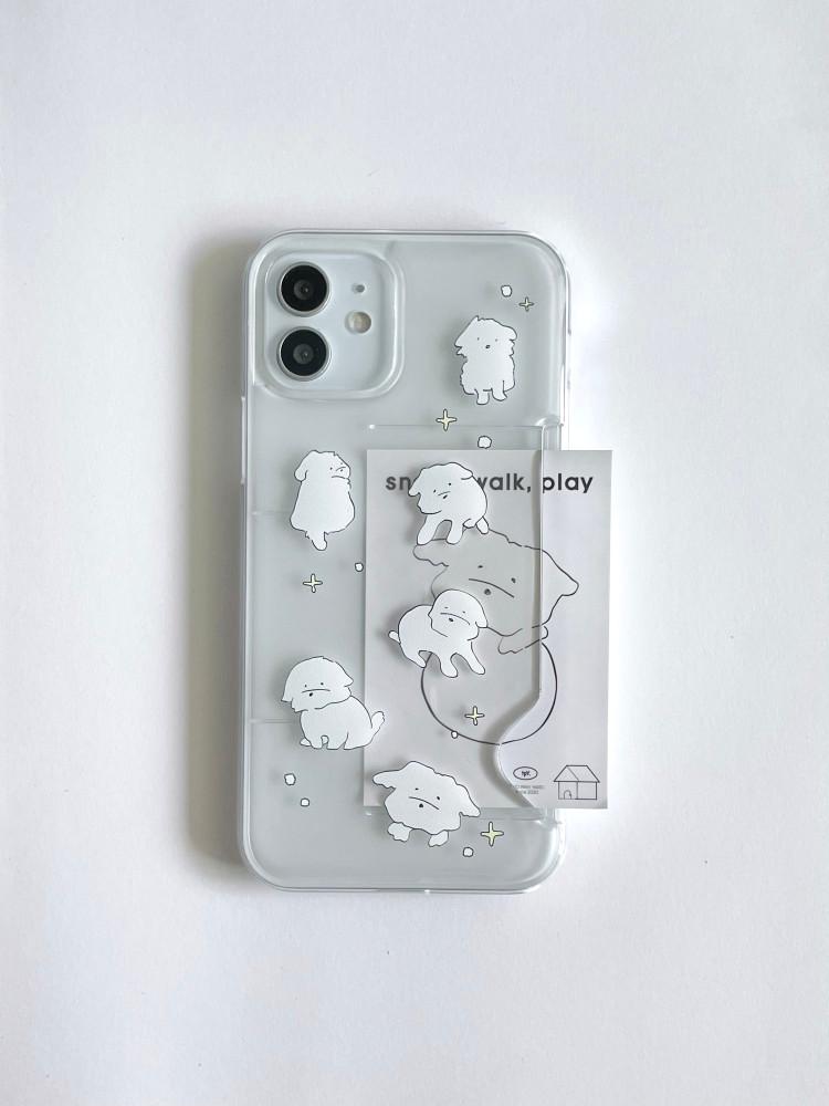 puppies card case / 퍼피스 반투명 카드 케이스