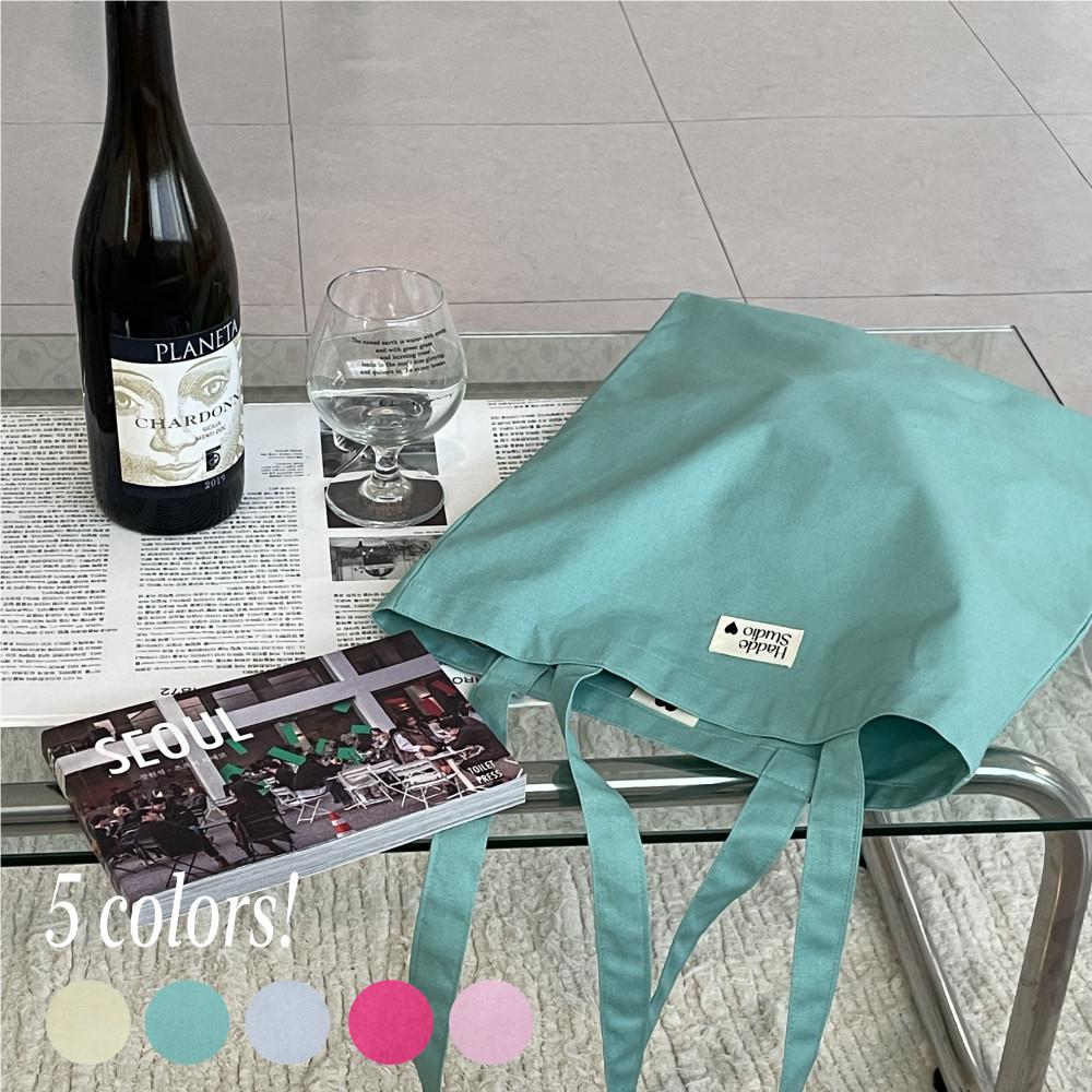 하뜨 로고 라벨 에코백 (5color)