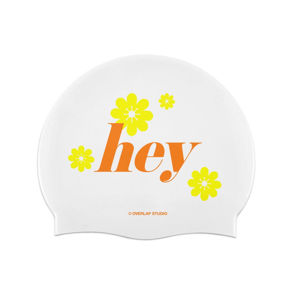 [OVERLAP] HEY 수모 ORANGE 실리콘 수영모자 제작수모 수영모