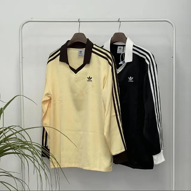 아디다스 3S 새틴 긴팔 티 검정 연노랑 IR6099 It9835