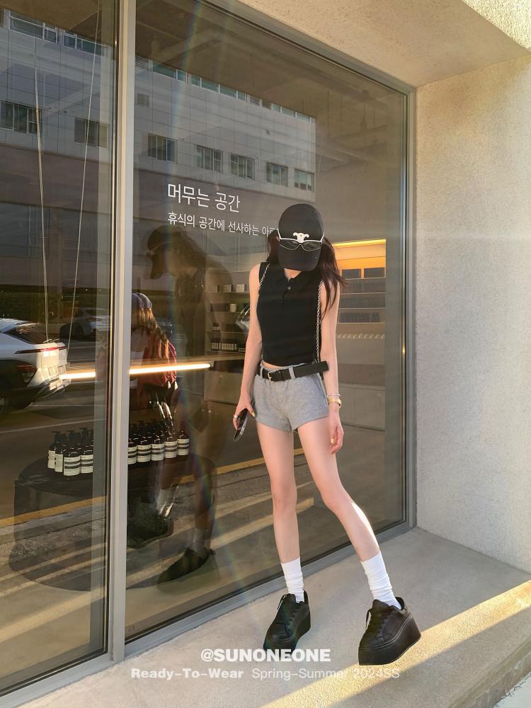 루즈 캐주얼 로우 반바지 (2col)