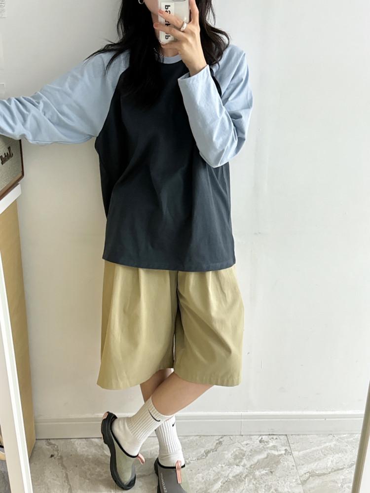 페퍼 나그랑 티셔츠 [레드 소라 퍼플] 탄탄한 원단좋은 넉넉한 오버핏 코튼 면 티