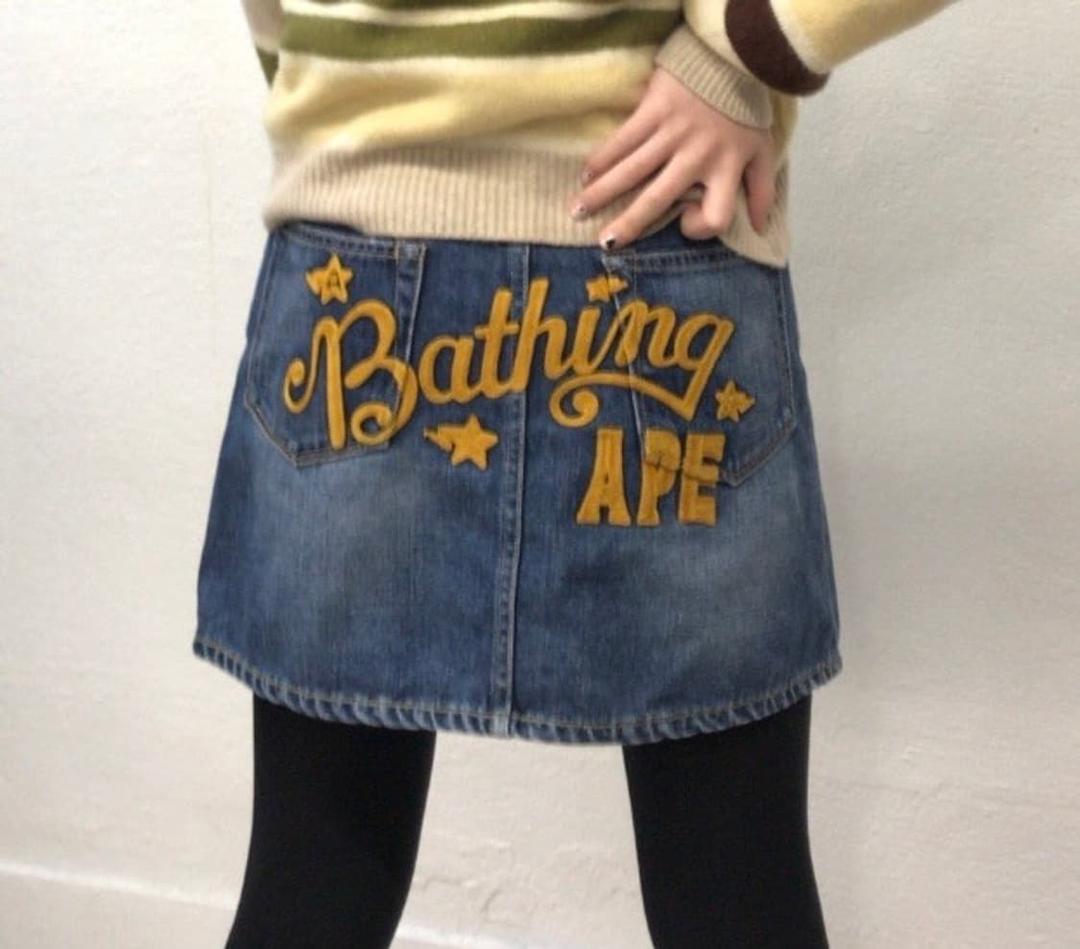 베이프 데님 스커트 로우라이즈 | 후루츠패밀리
