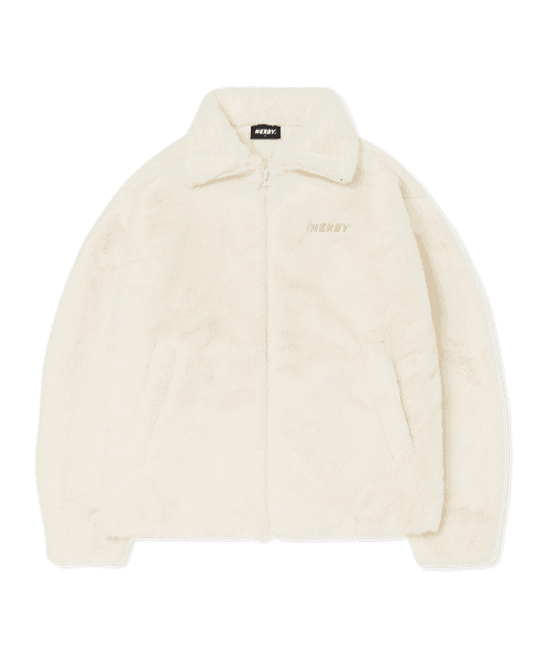 뮬리 에코 퍼 자켓 크림