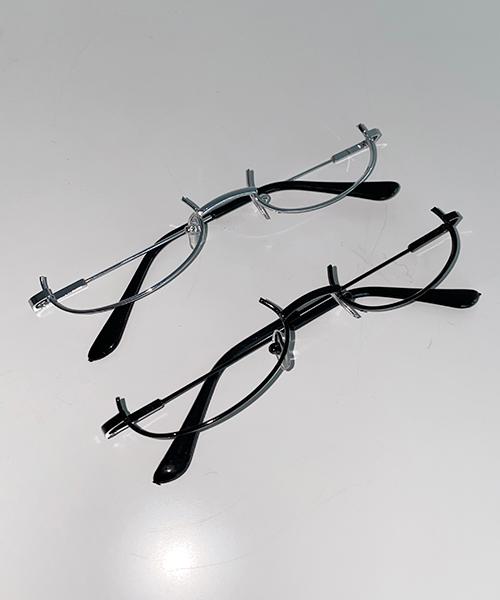 벨비 메탈 무테 하프 안경 하라주쿠 일본 코디 gl-18 리키