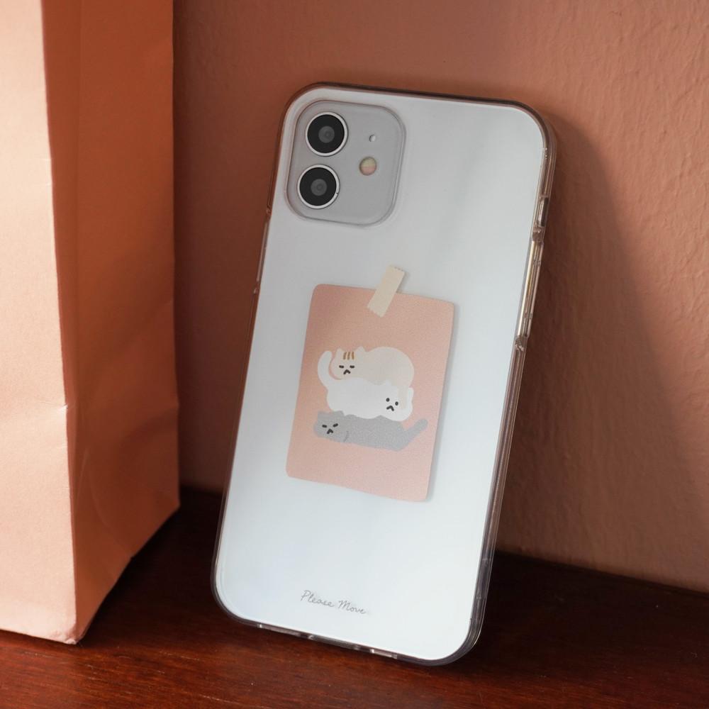 고양이 포스터 젤리 폰케이스
