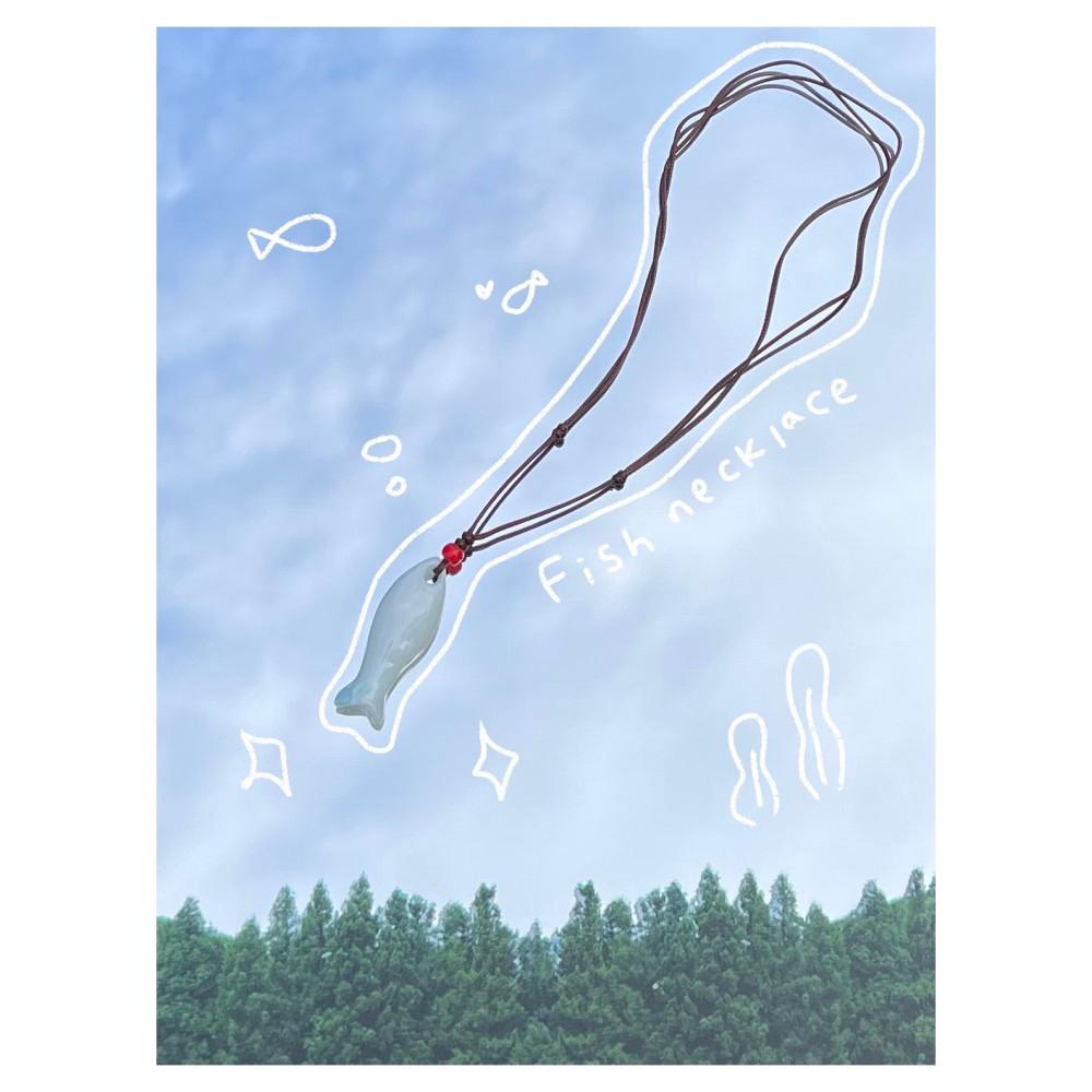 Fish whistle necklace 도자기 물고기 목걸이