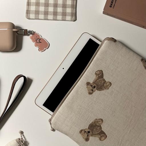 테디베어 아이패드파우치 노트북파우치 지퍼형
