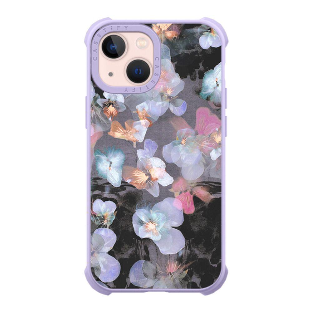 Transparent blue pansy petals