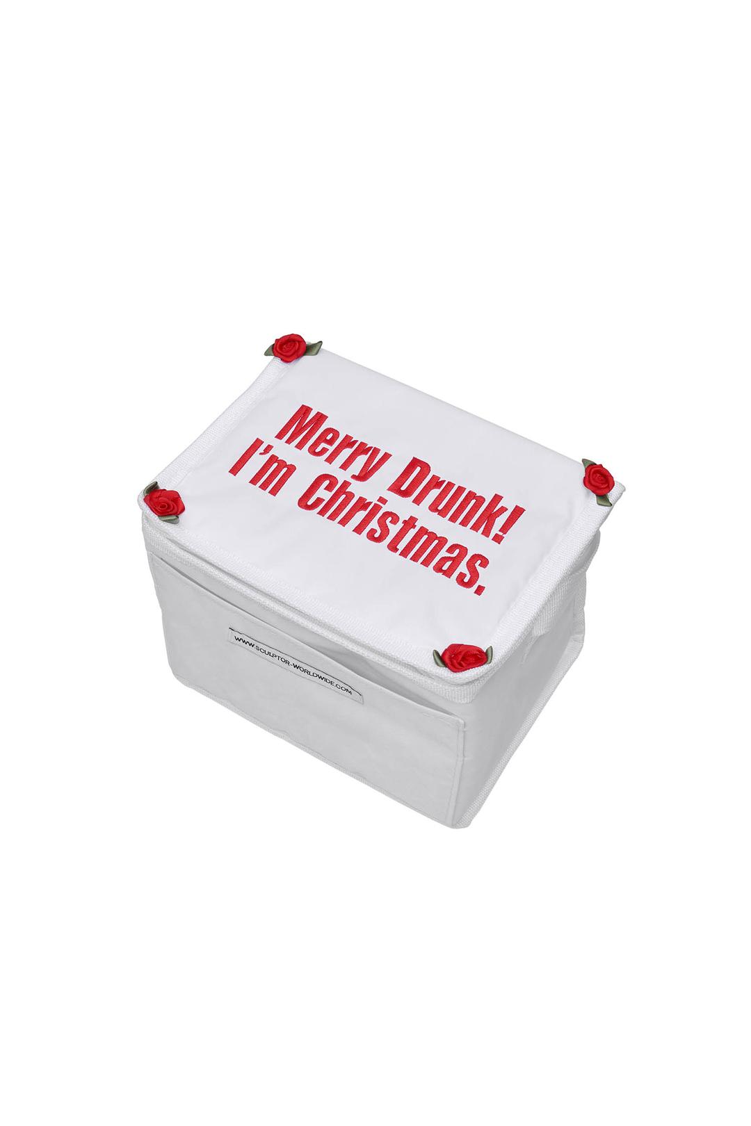 Merry Drunk Cooler Bag White