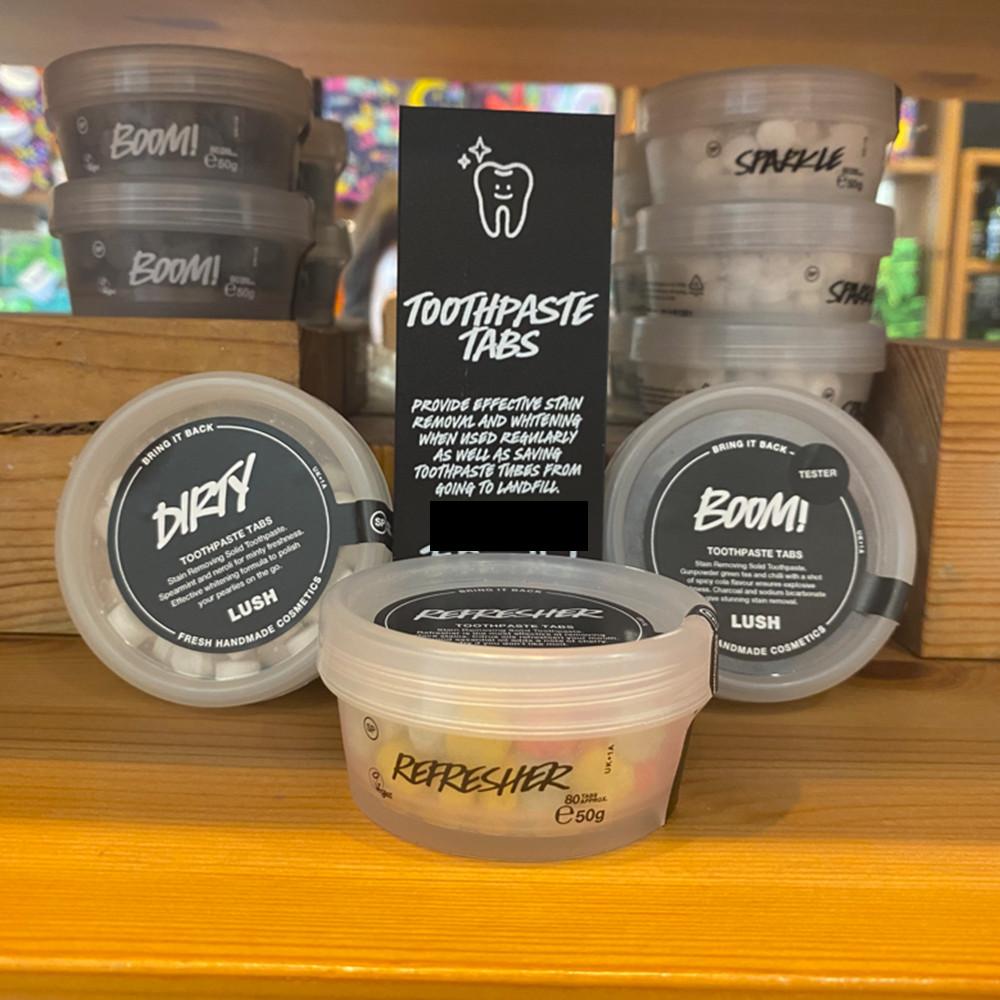 러쉬 고체치약 구강청결제 45g 5종 더티/리프레셔/붐/징/ 크렘드멘트
