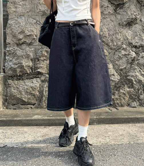 더블콩 *신상세일/논페이드*오비 버뮤다 데님 팬츠