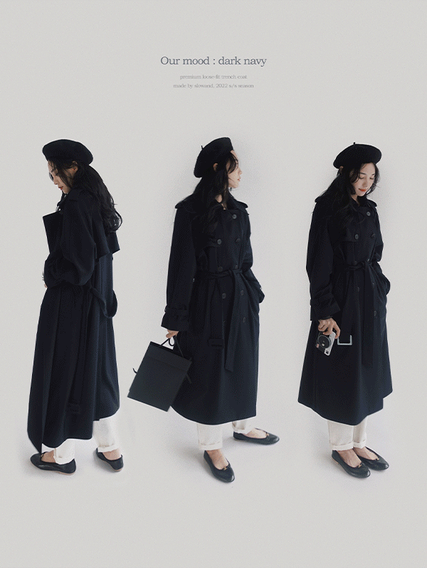 [무료배송] #SLOWMADE. 마일 탄탄더블 트렌치코트 - 2 color (5~10일 소요)