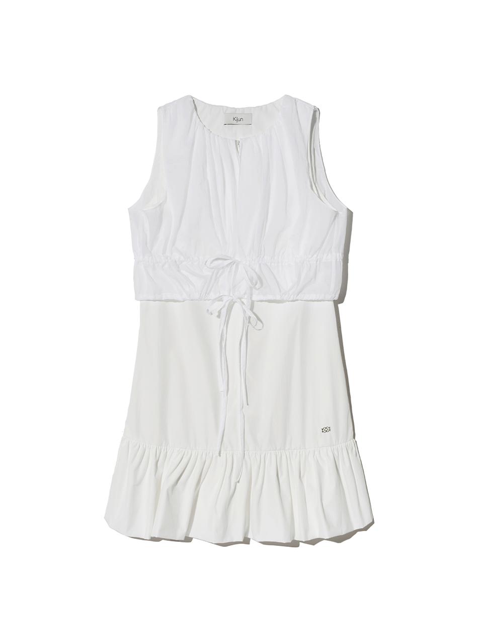 Sheer Layered Mini Dress Off-White