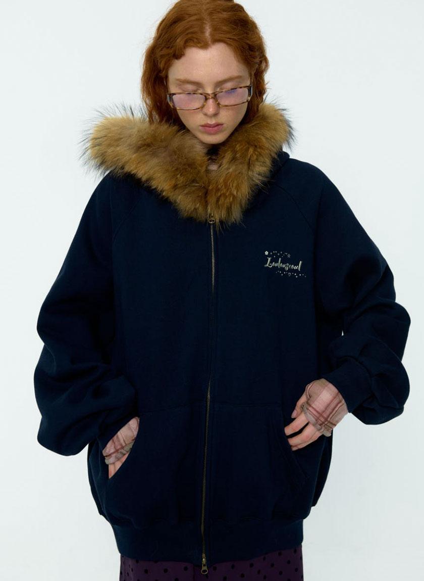 Call Number Fur Logo Hoodie (Navy)