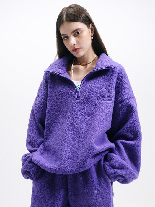 NEW TEDDY ZIP UP/PURPLE