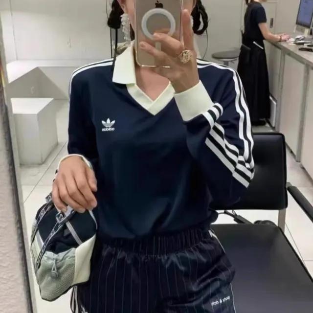 스포티앤리치 x 아디다스 오리지널스 롱 슬리브 풋볼 저지 레전드 잉크 IN5248