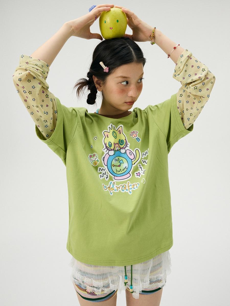 ODD MAKER X SUNONEBIRD Double Sleeve Handbook T-shirt (3color)