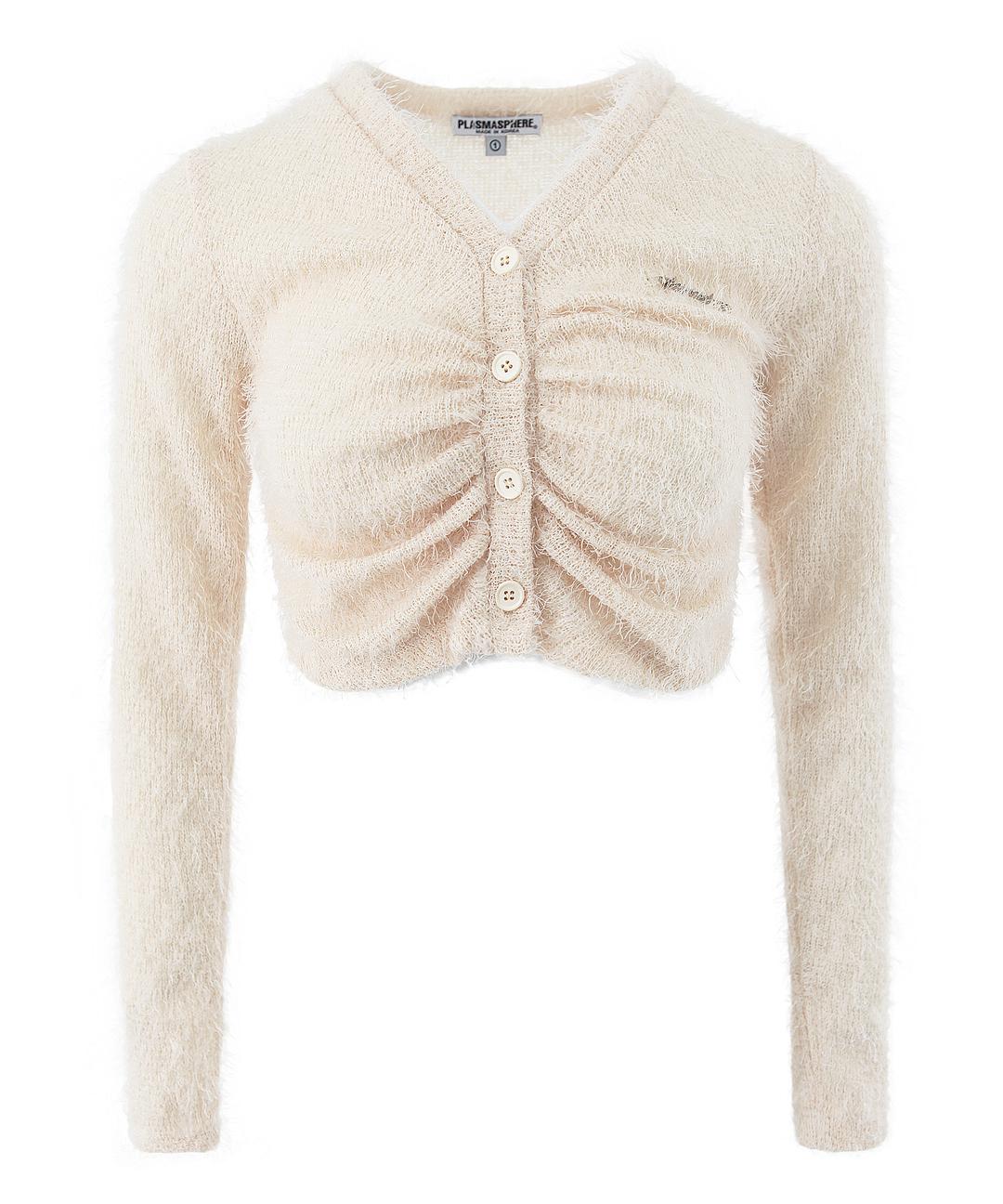 HAIRY CARDIGAN IN CREAM
