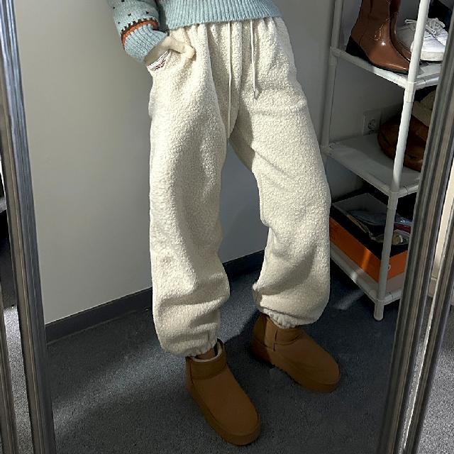양털 부클 뽀글이 조거팬츠