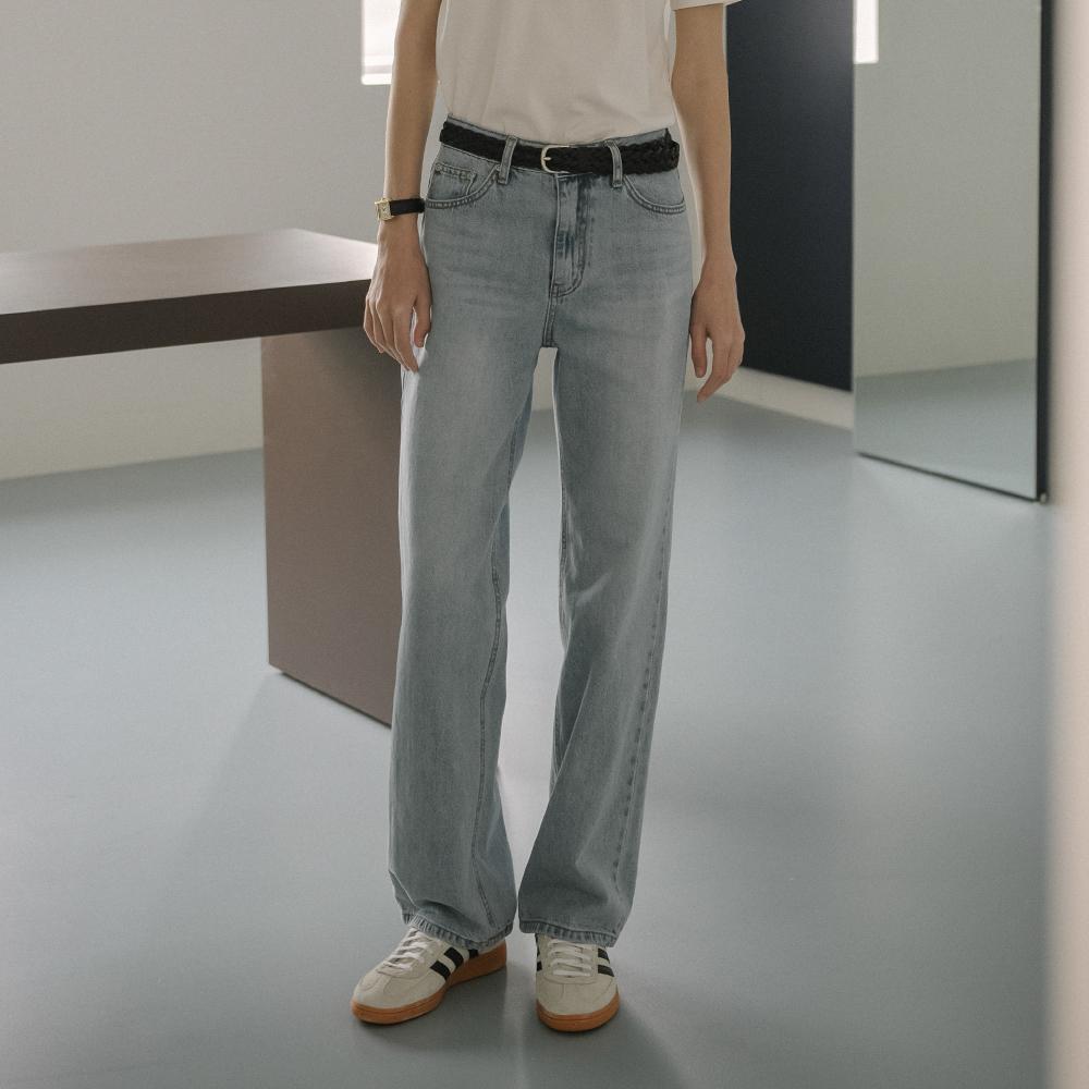 USA soft straight denim pants_Blue