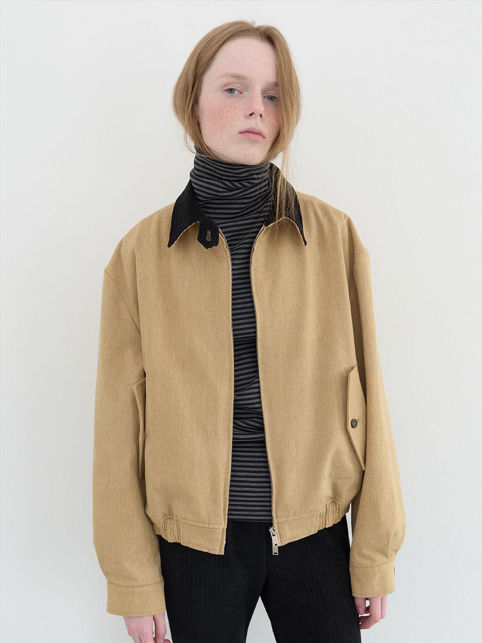 피치 코튼 해링턴 자켓 (Yellow)